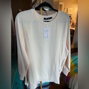 Cream Long Sleeve Sweater Top Size XL